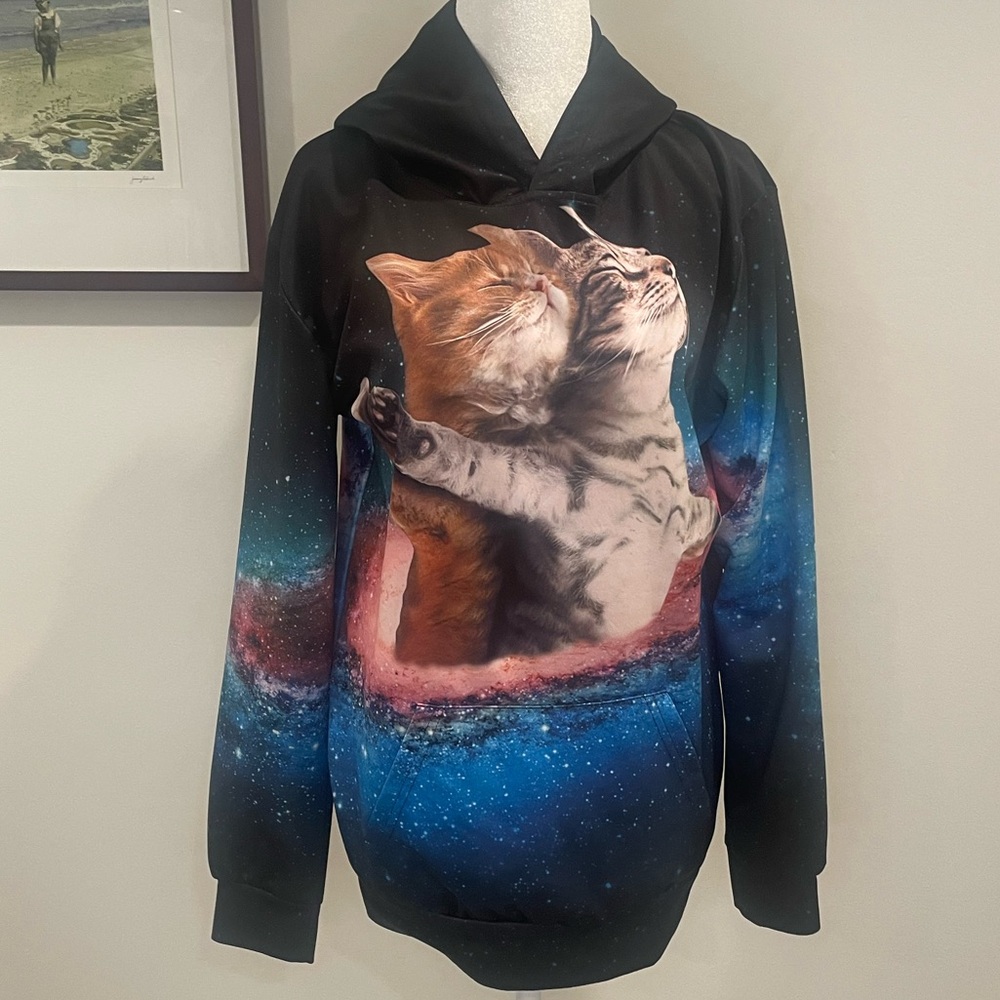 Funny Cat Hoodie XL